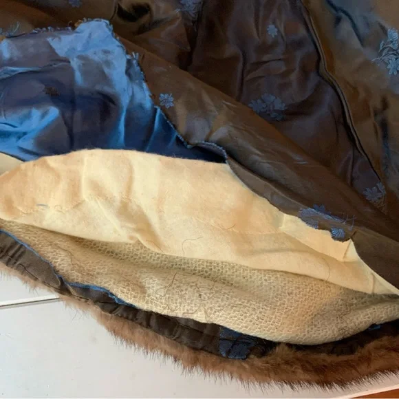 Vintage Gimbal Brothers Brown Fur Caplet Shawl Stole Cape *FLAWED - Picture 7 of 13